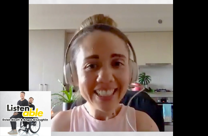 Screen capture of Beth featuring on ListanAble podcast