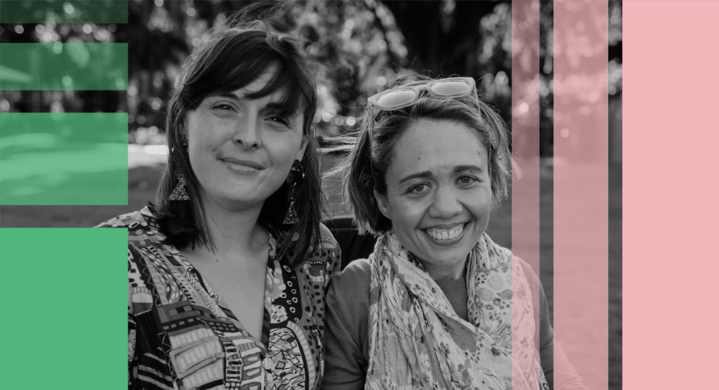 Black and white image of Consultable co-founders Emily and Beth